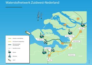 Waterstofkaart ZuidWest-Nederland